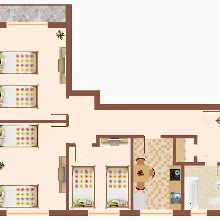 Vaz Freiheit 2 Fuer Monteure, Kueche, Tv, Wlan, Balkon Апартаменты